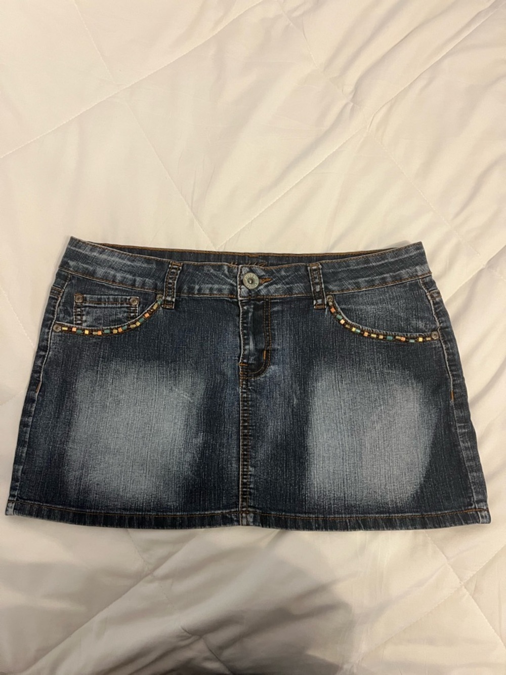 Y2K beaded Mudd mini skirt